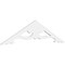 Ekena Millwork Pitch Cornelia Architectural Grade PVC Gable Pediment, 60"W x 15"H x 1"P (6/12) GPP060X015X100CRN - alternate 1